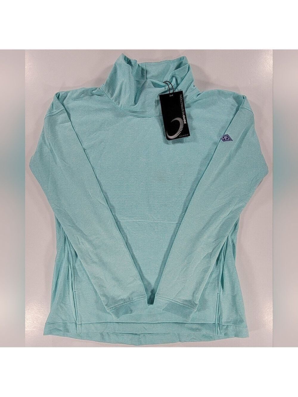 Zero Restriction Mari Mock Neck Pullover Womens XS Westchester Golf Turks Blue